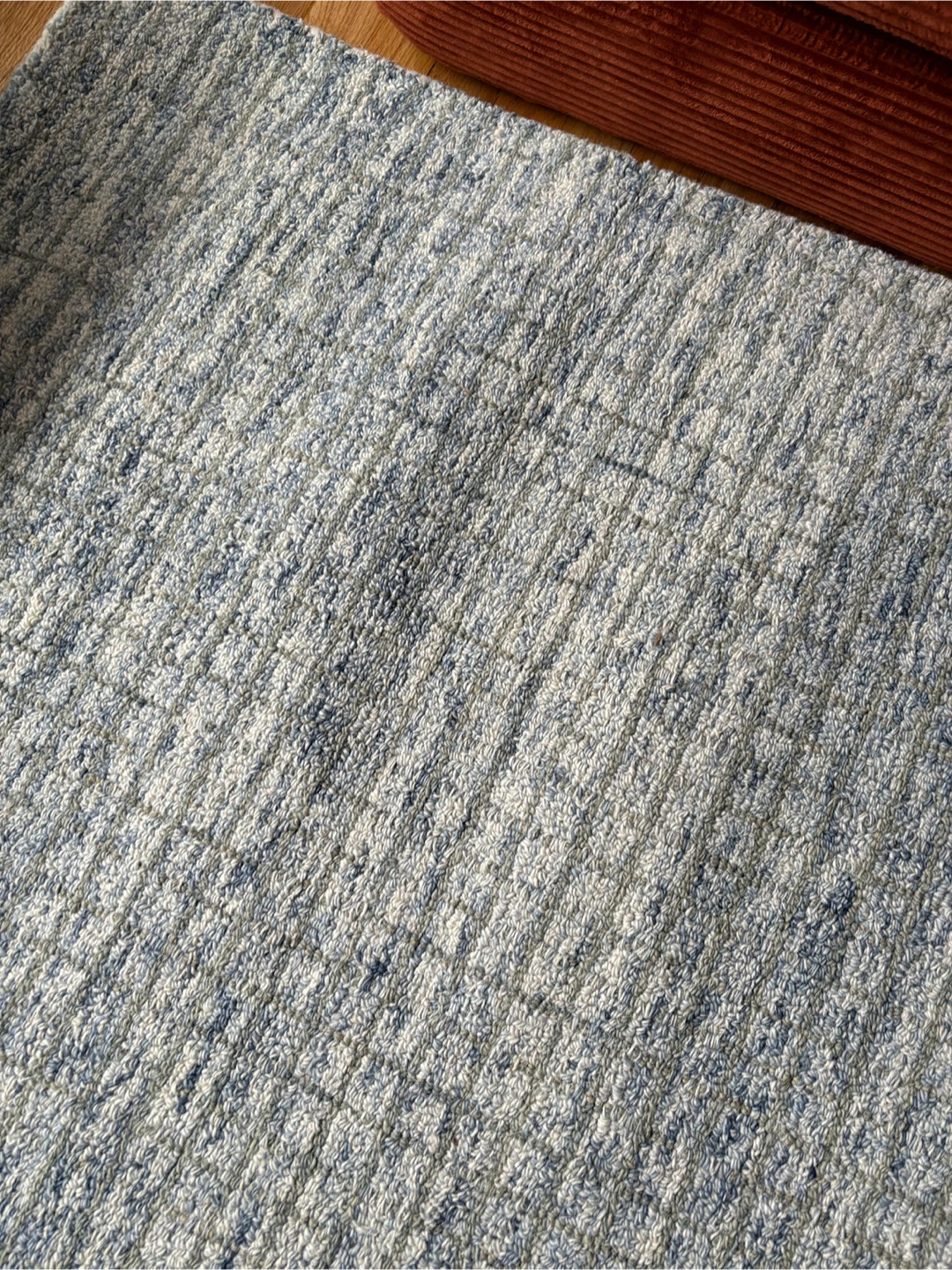 Gray and Blue Textured Area Rug 5x8 - photo 3