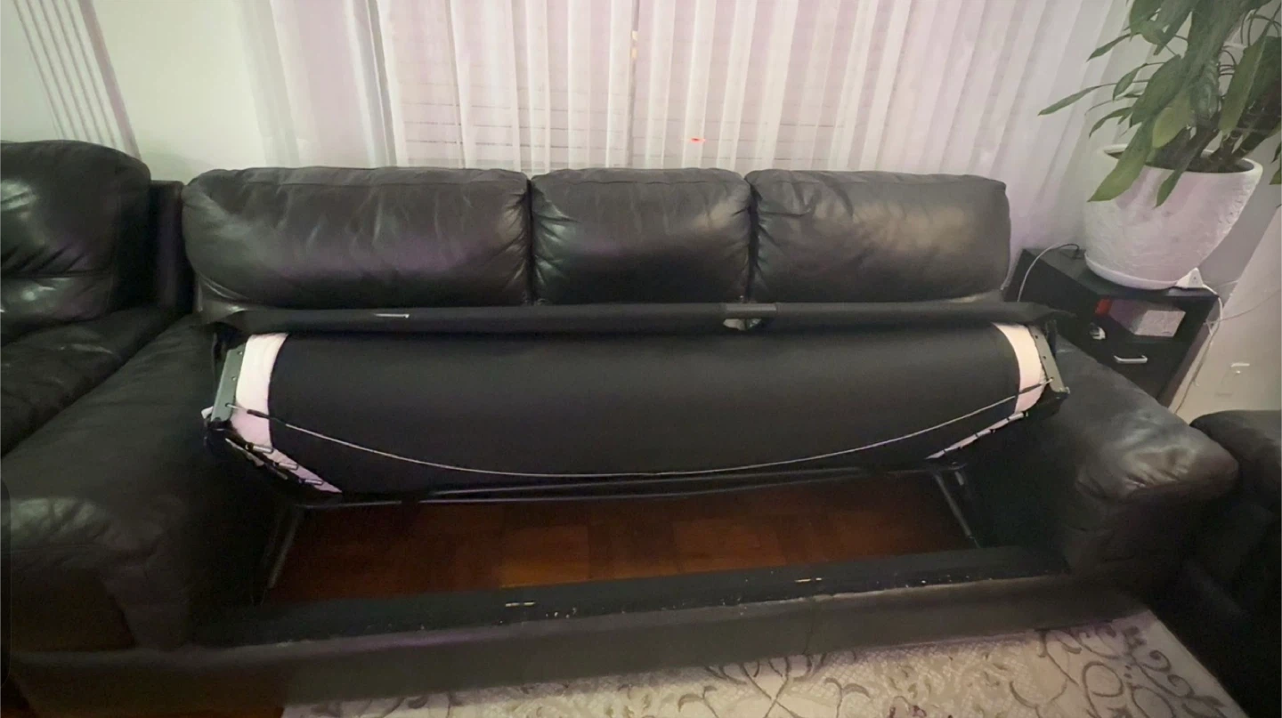 Brown Leather Sofa Sleeper - photo 2