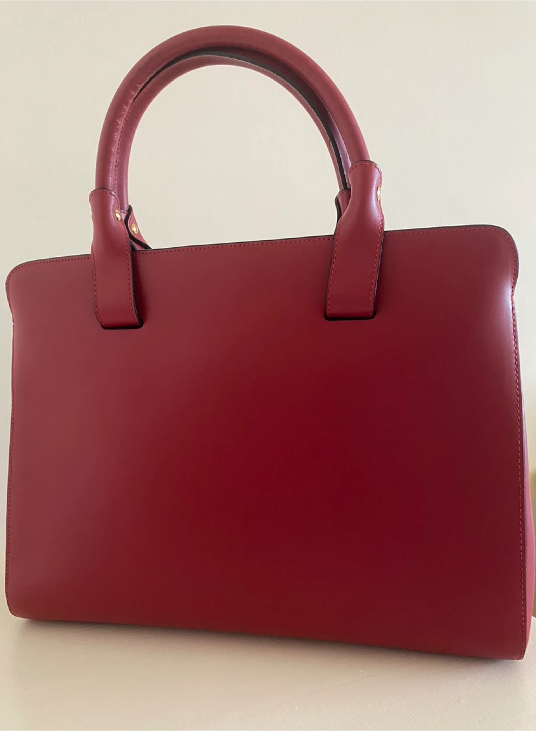 Vittoria Napoli Red Leather Handbag