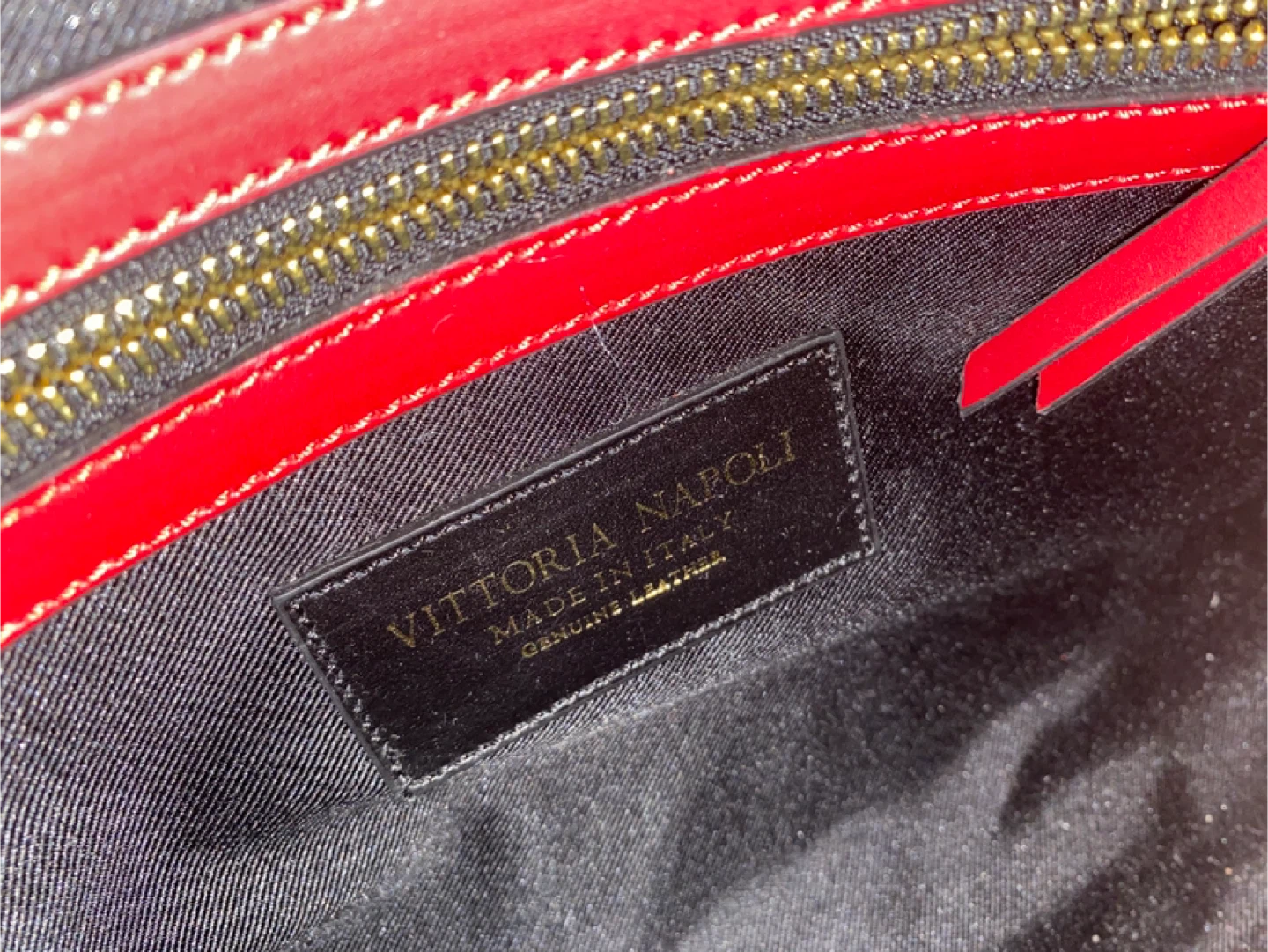 Vittoria Napoli Red Leather Handbag - photo 3