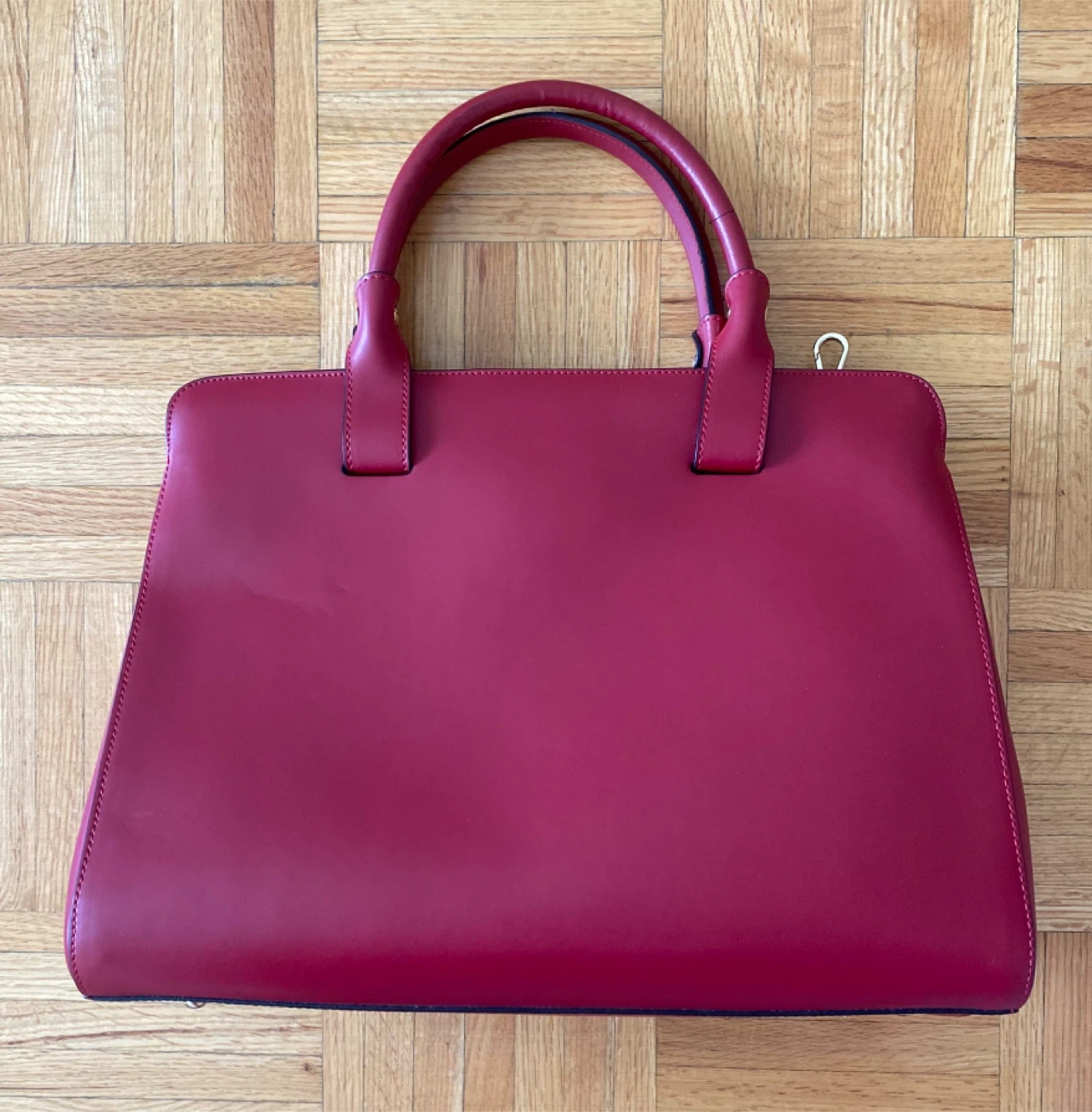 Vittoria Napoli Red Leather Handbag - photo 4