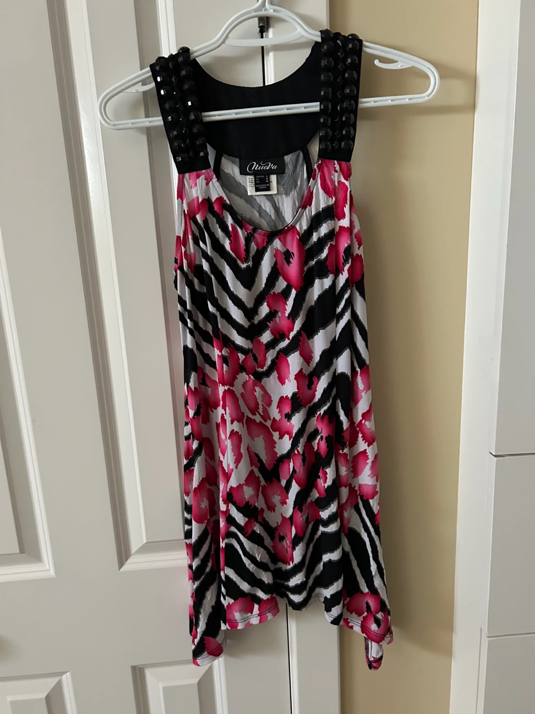 Nuedia Women's Tank Top - Zebra & Pink Print