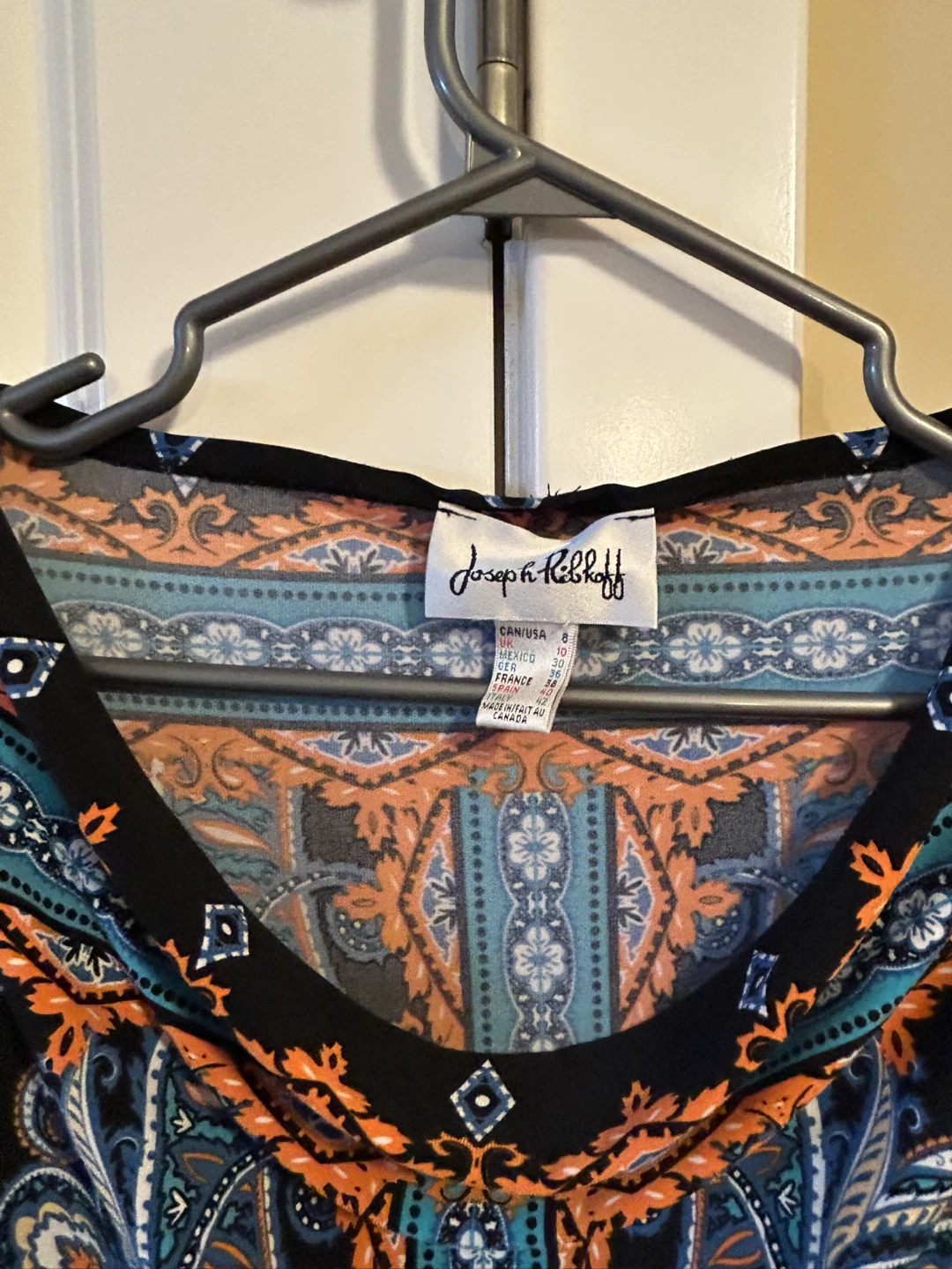 Joseph Ribkoff Paisley Print Blouse - Size 10 - photo 4
