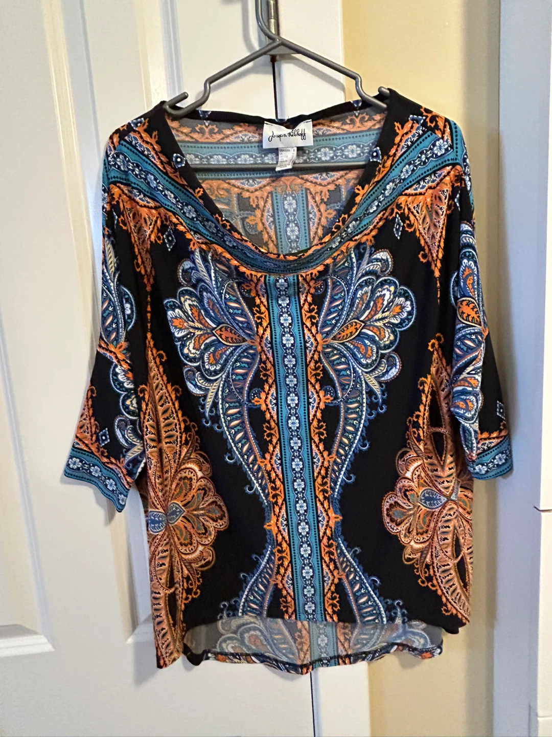Joseph Ribkoff Paisley Print Blouse - Size 10