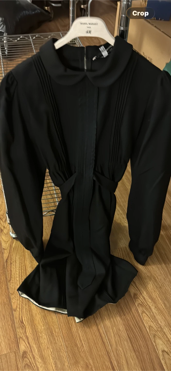 See by Chloe-Black Peter Pan Collar Dress with Belt tie - photo 3