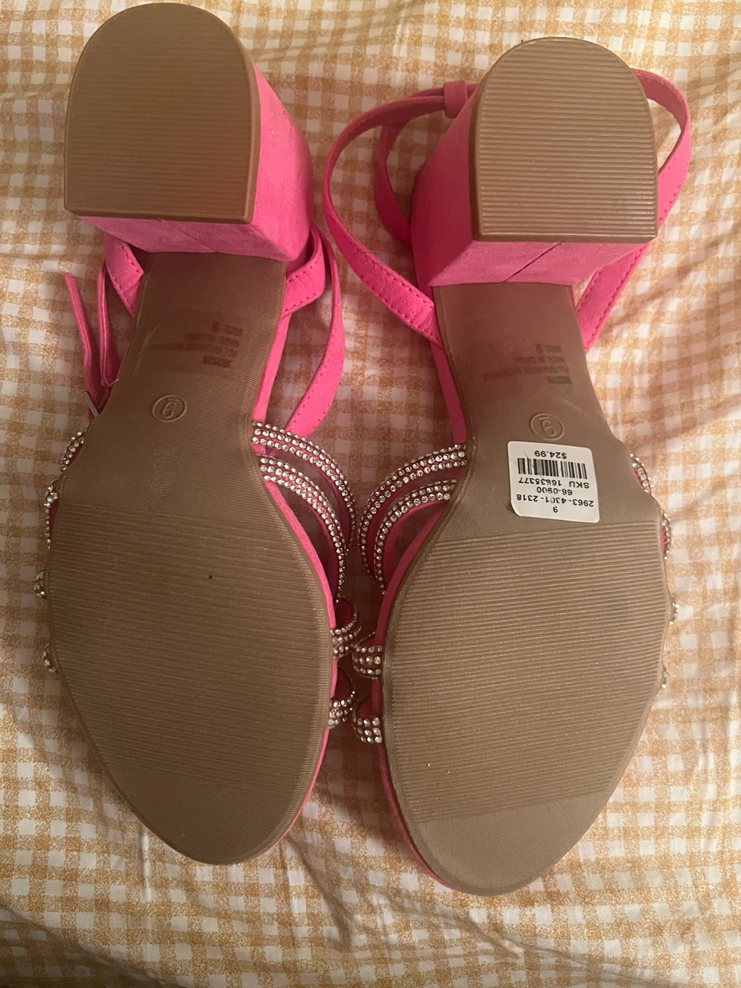 Charlotte Russe Pink Rhinestone Heels - Size 9 - photo 2