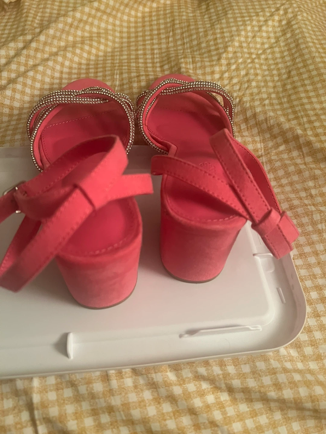 Charlotte Russe Pink Rhinestone Heels - Size 9 - photo 5