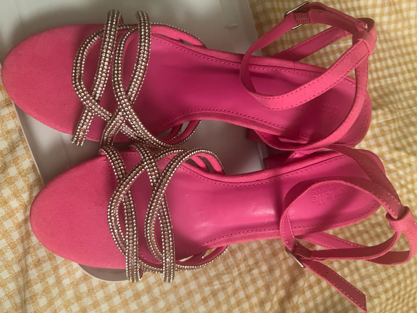 Charlotte Russe Pink Rhinestone Heels - Size 9 - photo 4