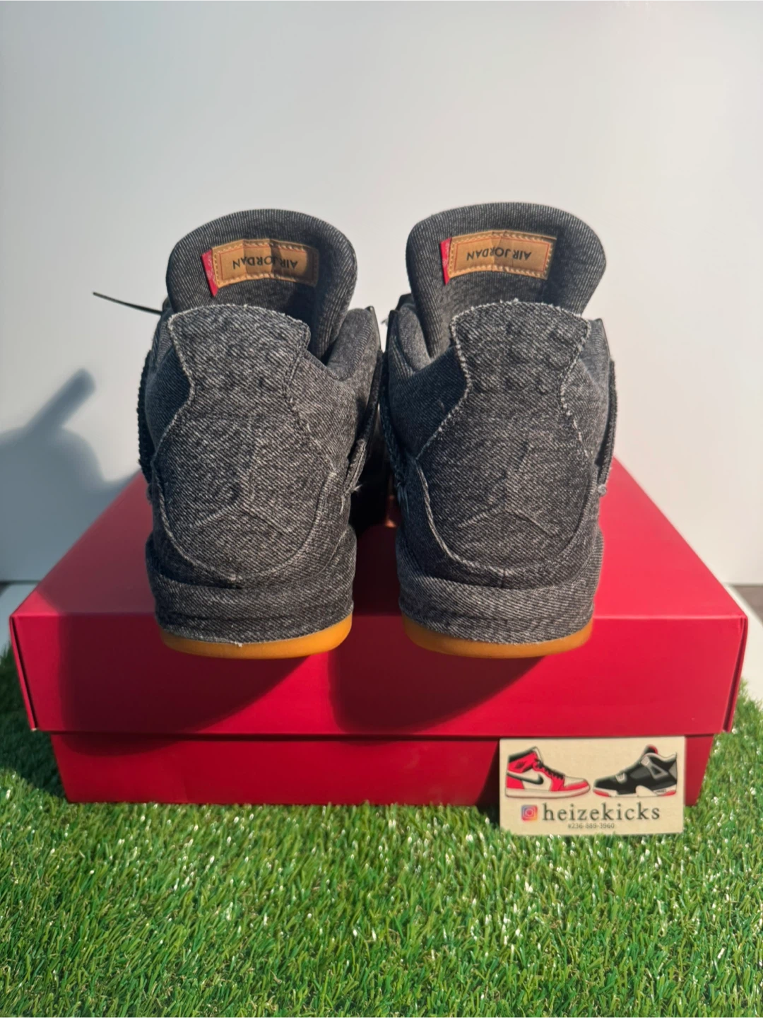 Jordan 4 Levis Black Denim size 9 - photo 4