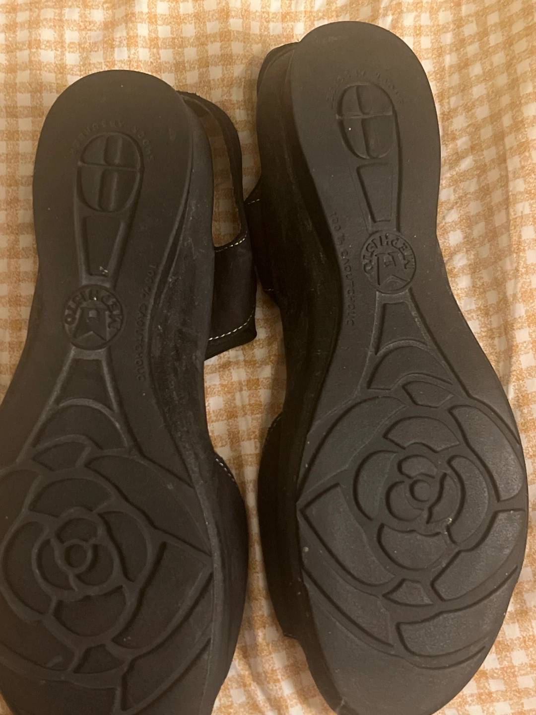 Mephisto Black Leather Wedge Sandals Size 40 - photo 3
