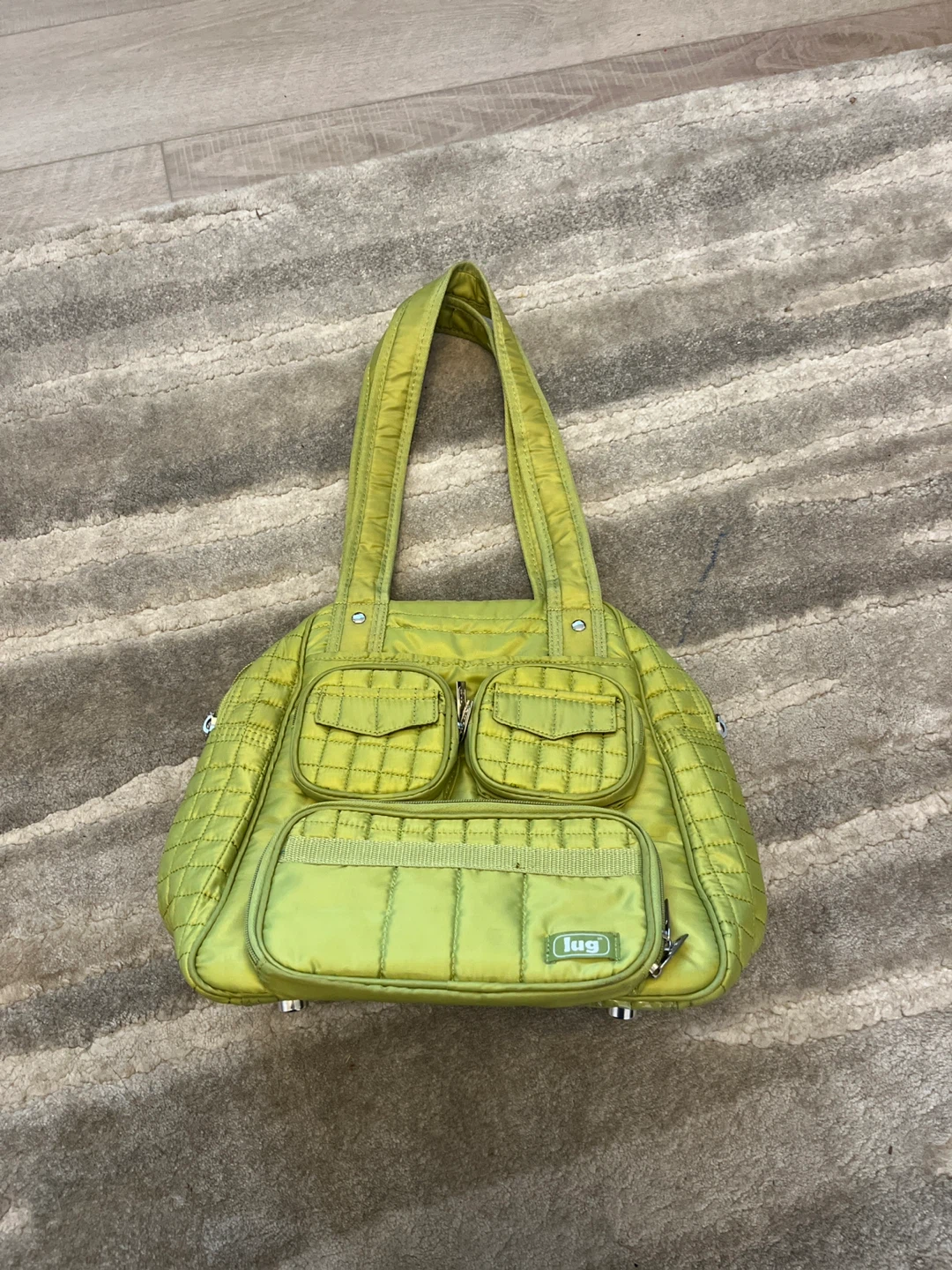 Lug Electric Lime Quilted Tote Bag mini