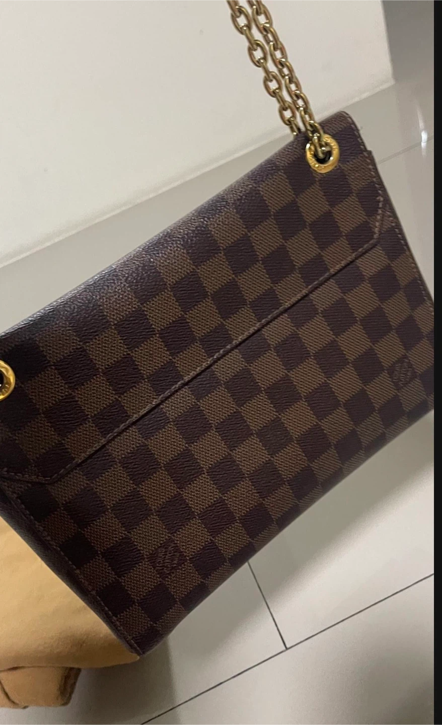 Authentic Louis Vuitton Damier Ebene Canvas Shoulder Bag - photo 3