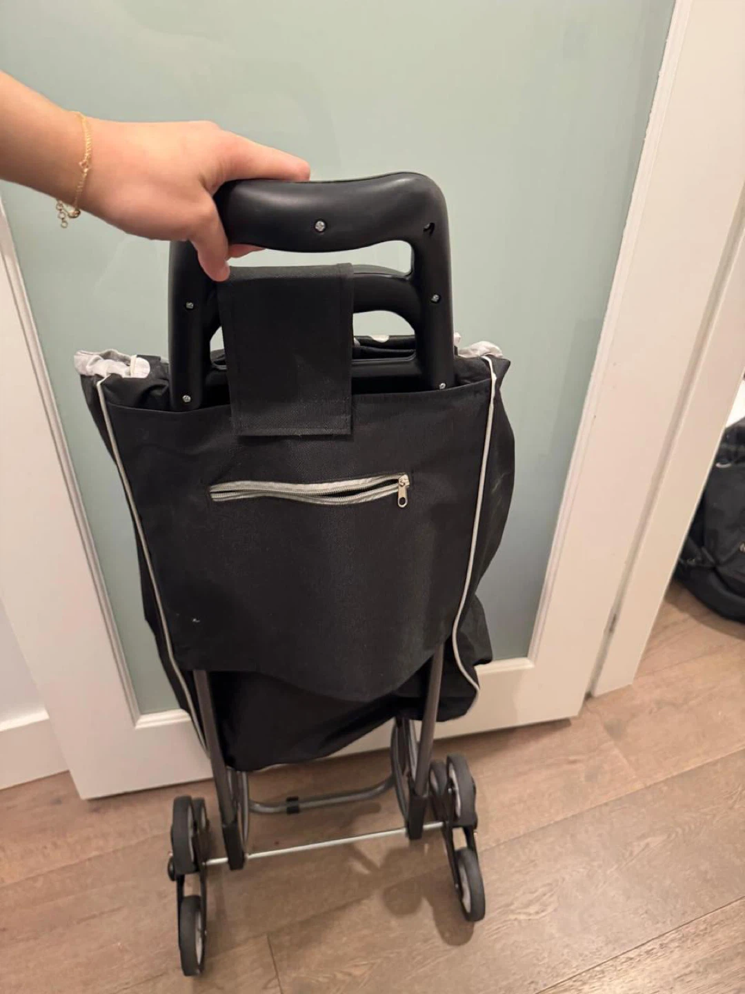 Black Rolling Shopping Cart - photo 4