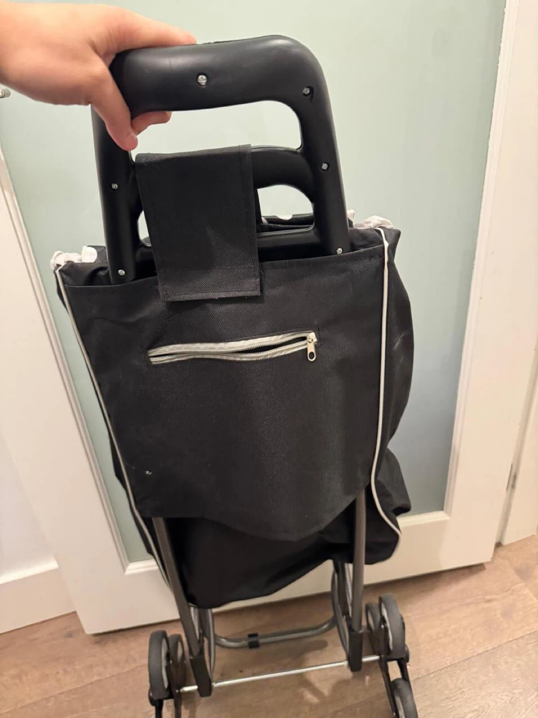 Black Rolling Shopping Cart - photo 5
