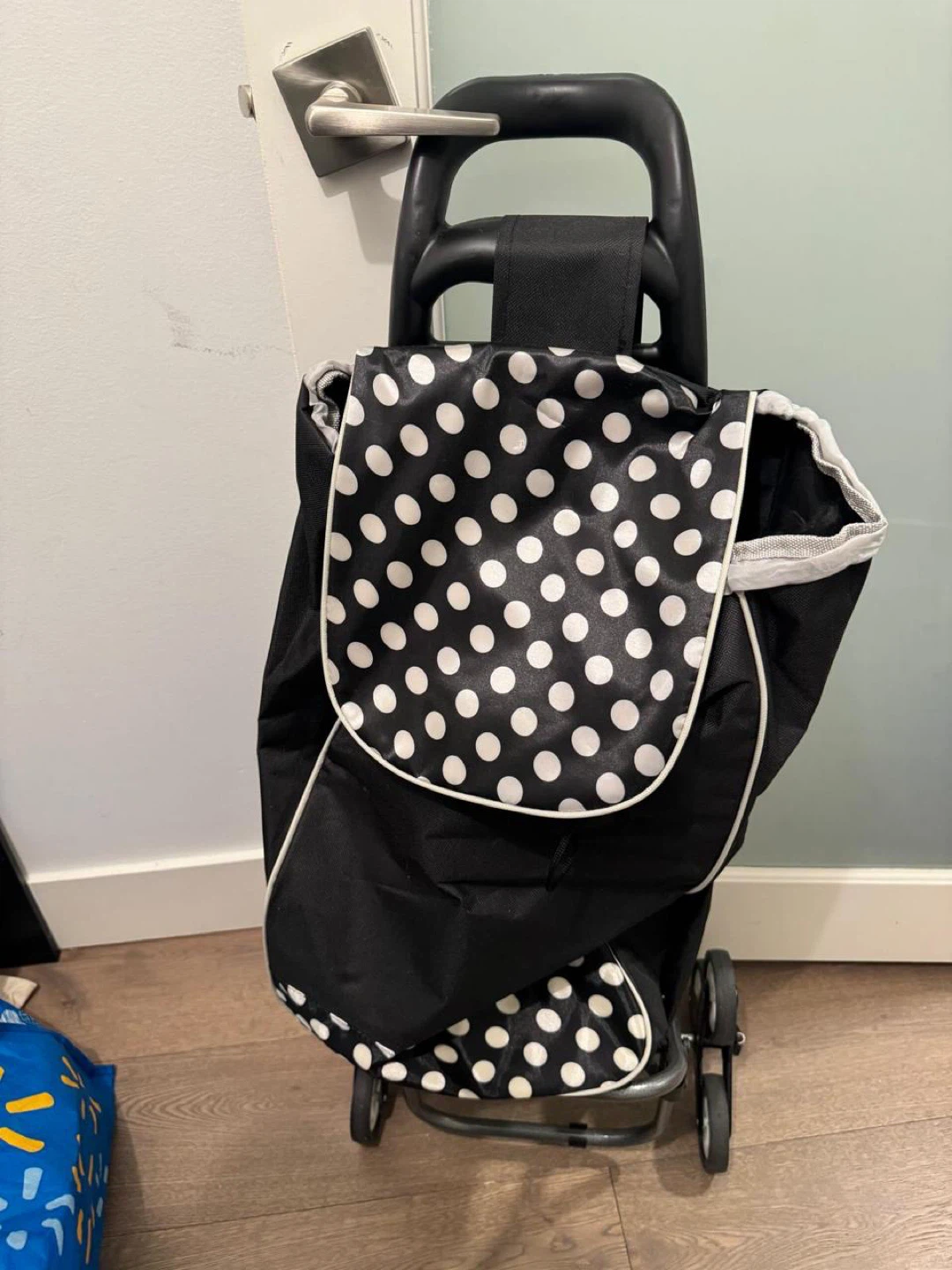 Black Rolling Shopping Cart
