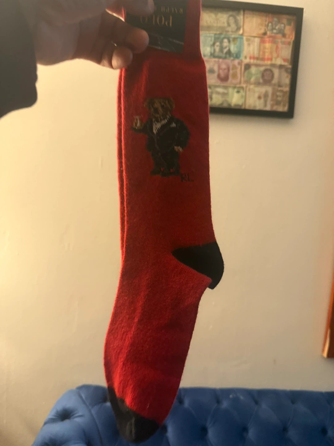 Polo Ralph Lauren Red Cashmere Socks with Polo Bear - photo 4