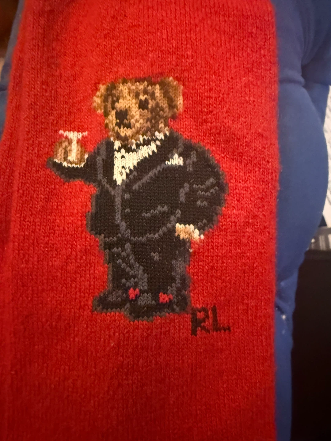 Polo Ralph Lauren Red Cashmere Socks with Polo Bear - photo 2