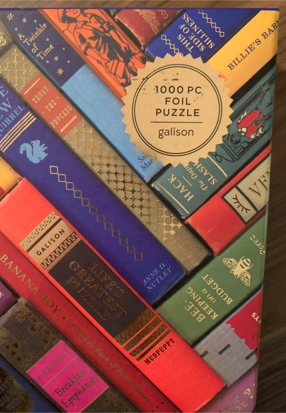 Galison Vintage Library Foil Jigsaw Puzzle - 1000 Piece - photo 3