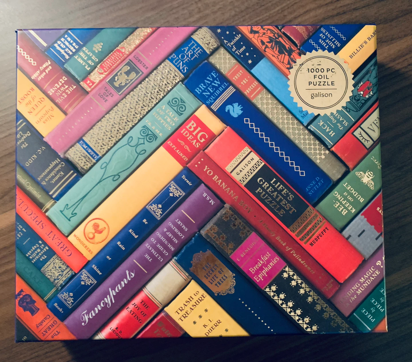 Galison Vintage Library Foil Jigsaw Puzzle - 1000 Piece