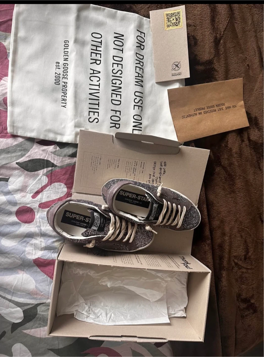 Golden Goose Super-Star Glitter Sneakers