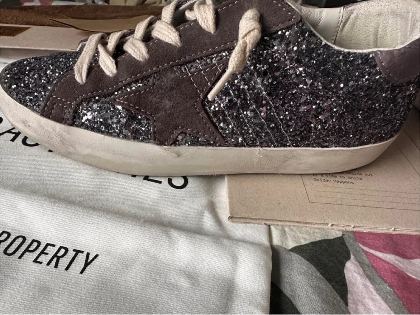 Golden Goose Super-Star Glitter Sneakers - photo 4