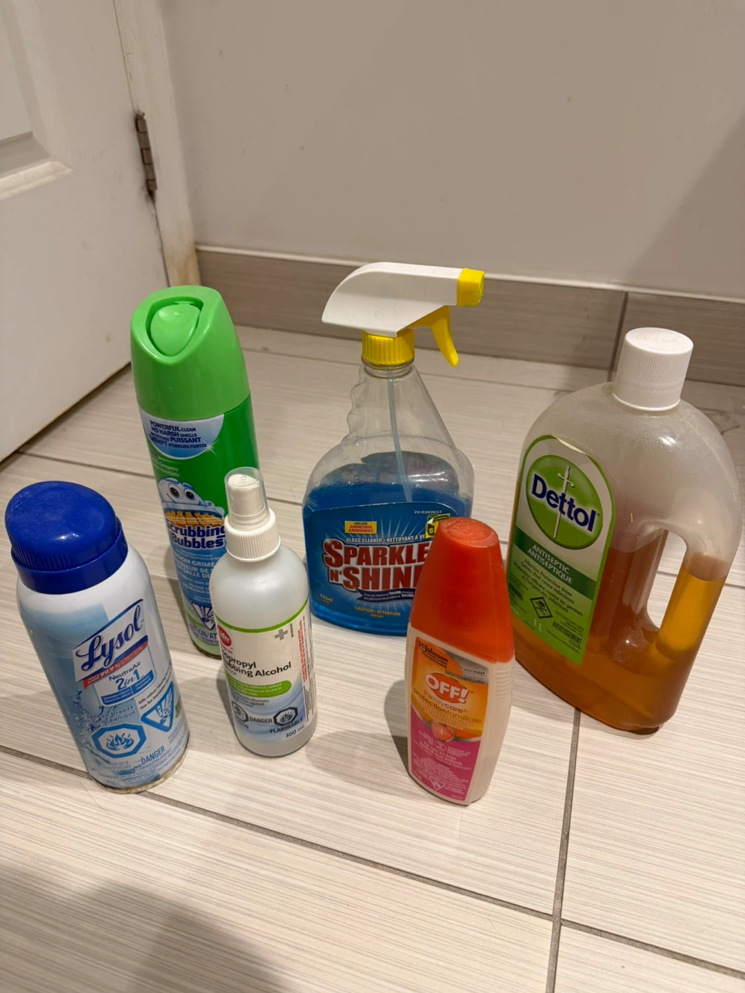 Lysol, Dettol, and Other Cleaning Supplies