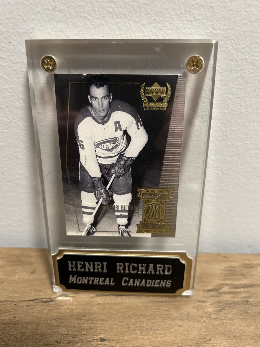 Henri Richard Montreal Canadiens Hockey Card Display