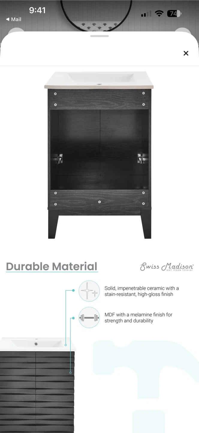Swiss Madison Cascade Freestanding Vanity - photo 3
