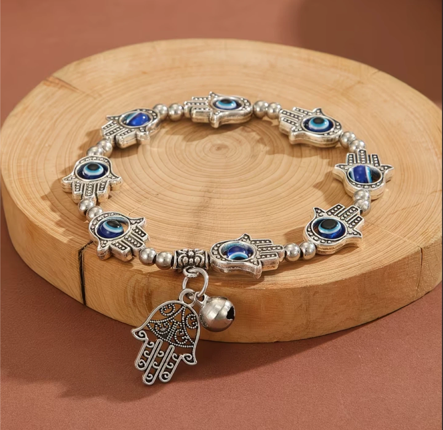 Turkish eye bracelet with Fatima's hand - photo 3