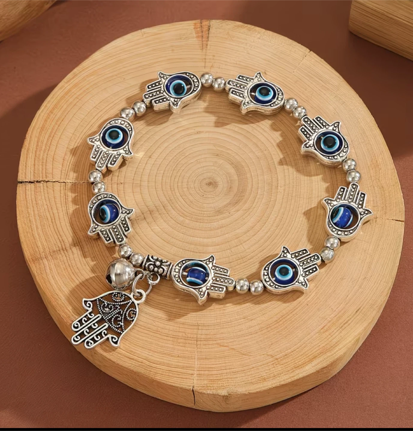 Turkish eye bracelet with Fatima's hand - photo 2