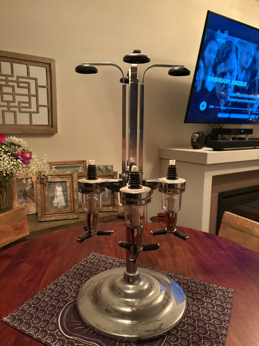 Rotary Liquor Dispenser with 4 Bottles