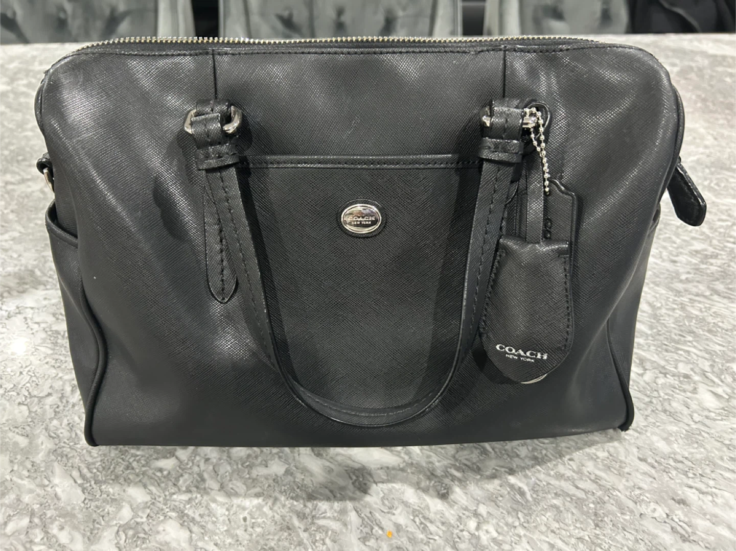 VGUC Coach Peyton Nancy Satchel – Black – Multiple Pockets - photo 2