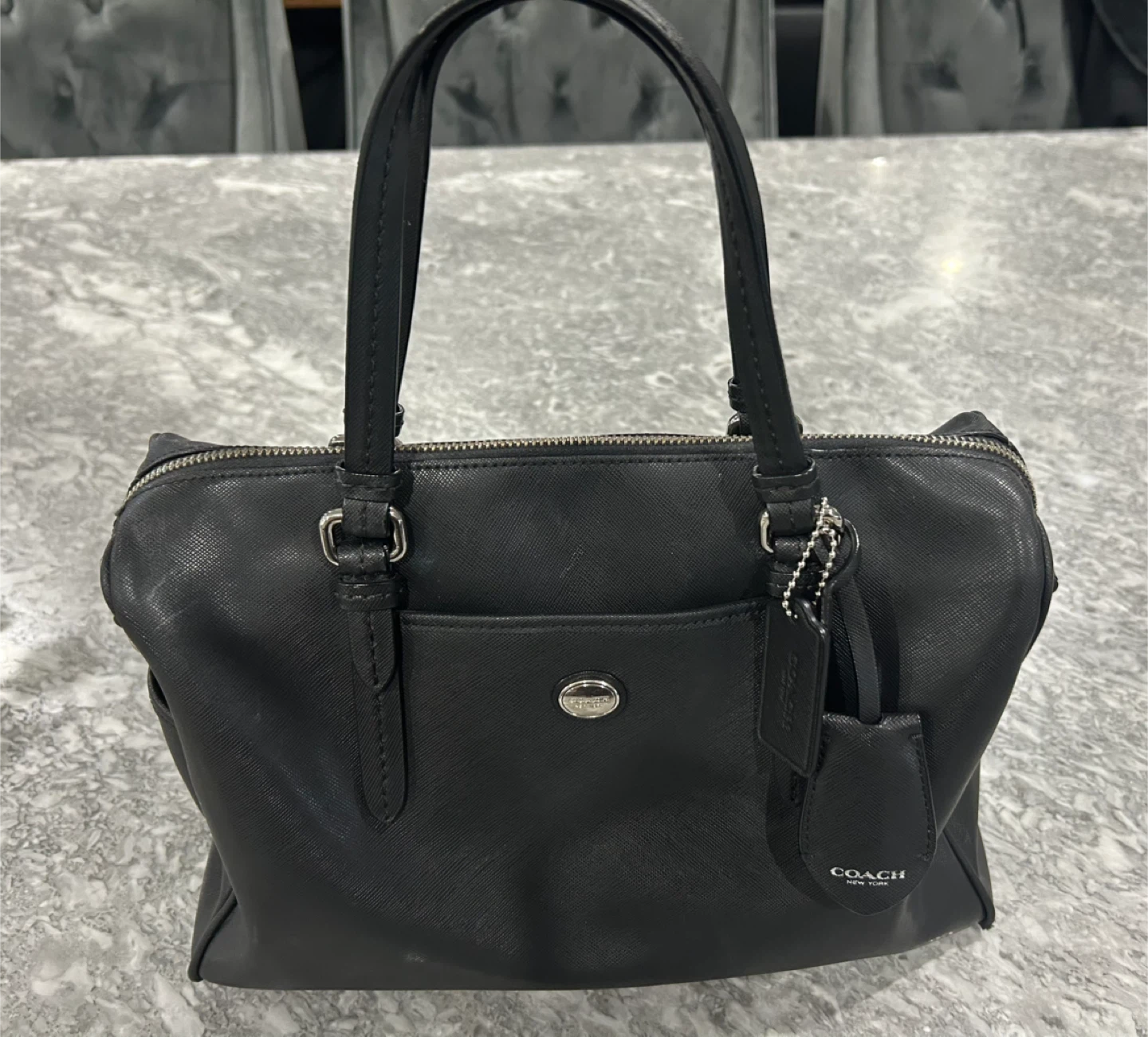 VGUC Coach Peyton Nancy Satchel – Black – Multiple Pockets