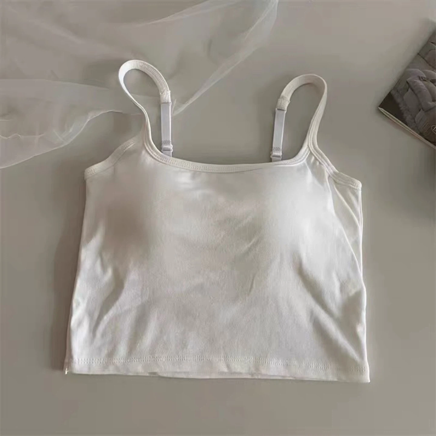 White Padded Cami Top