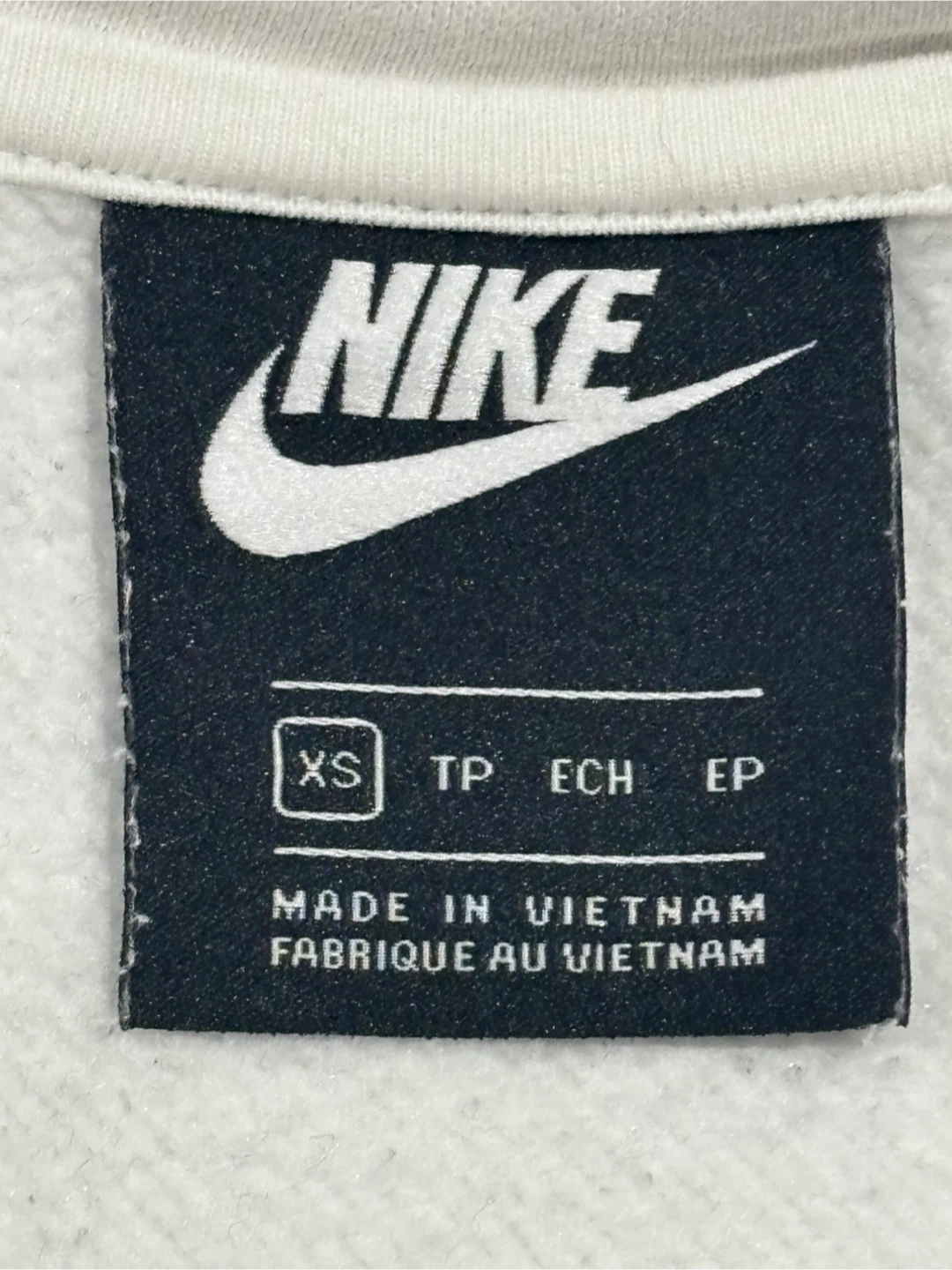 Nike White "Just Do It" Quarter Zip Sweatshirt XS - photo 3