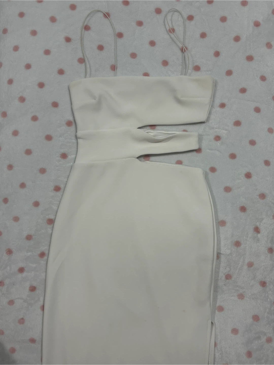 DYNAMITE White Cut-Out Long Dress