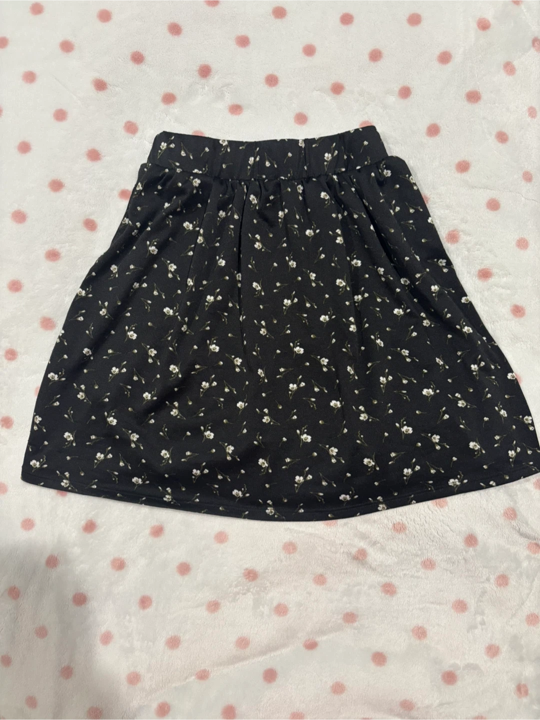 Ardene Black Floral Mini Skirt w Pockets XS