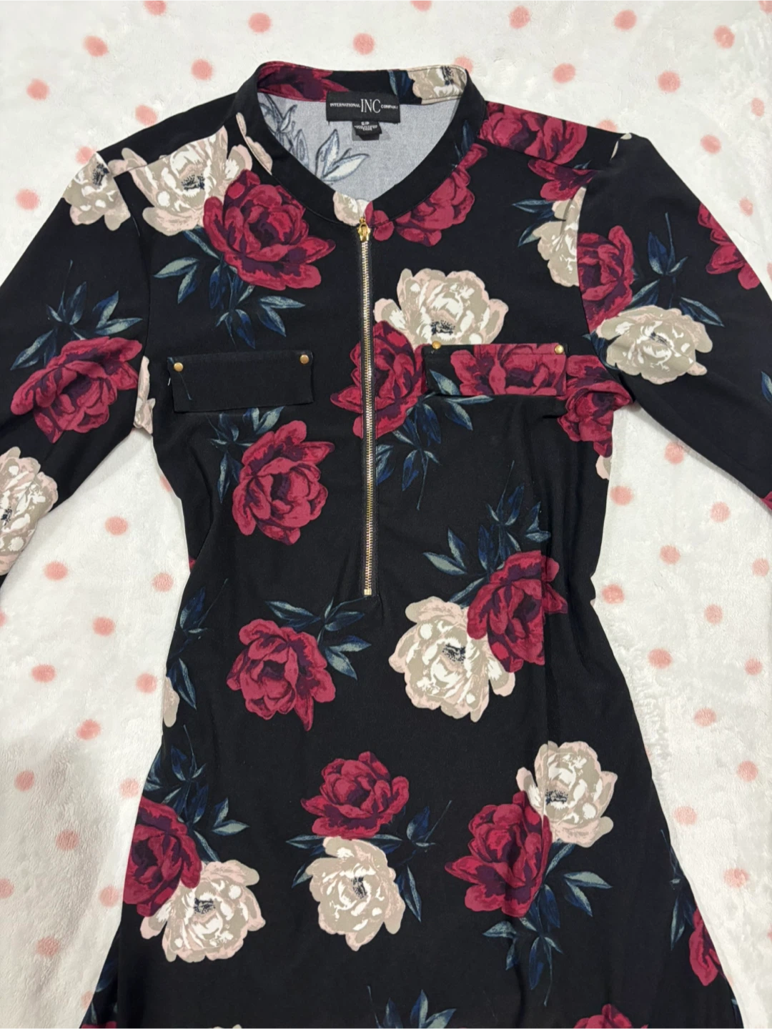 INC Floral Zipper Dress - Size S/P