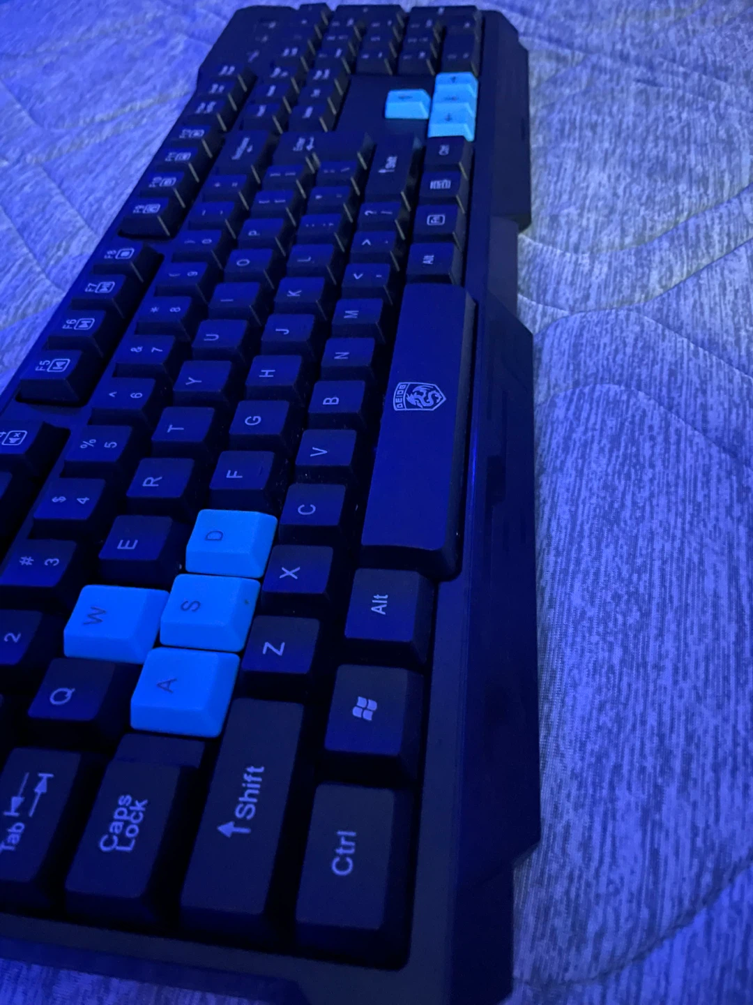 Black Gaming Keyboard with Blue Accents - photo 2
