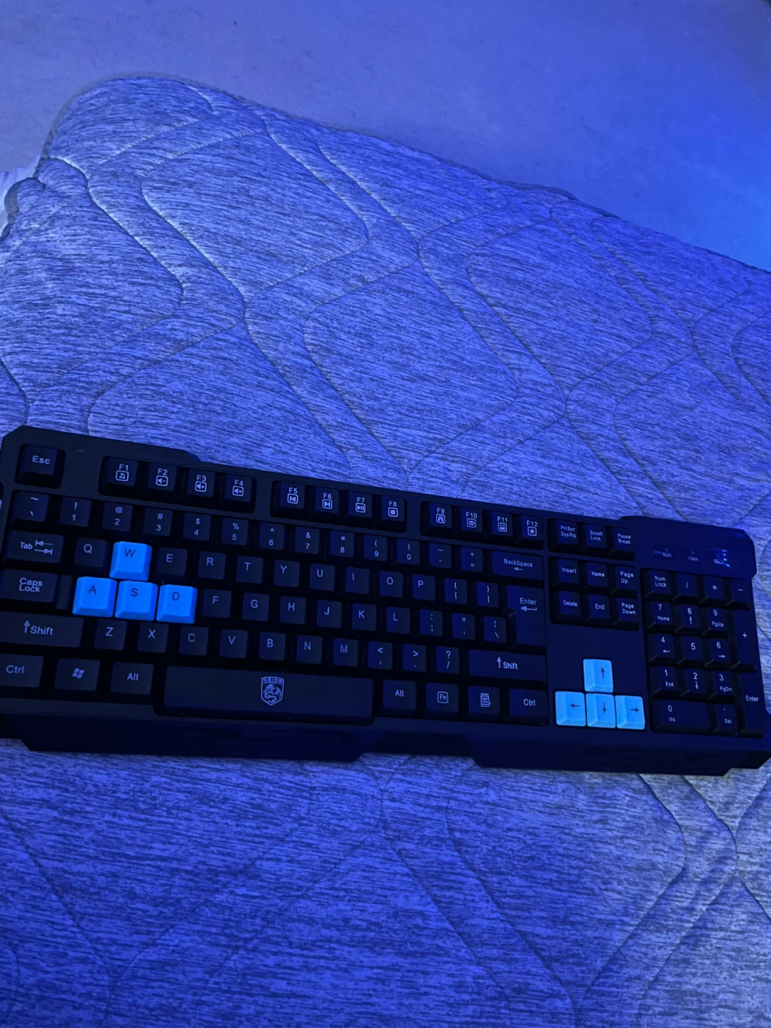 Black Gaming Keyboard with Blue Accents - photo 3