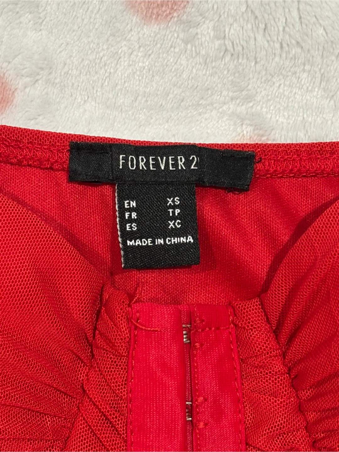Forever 21 Red Crop Top & Skirt Set XS - photo 3