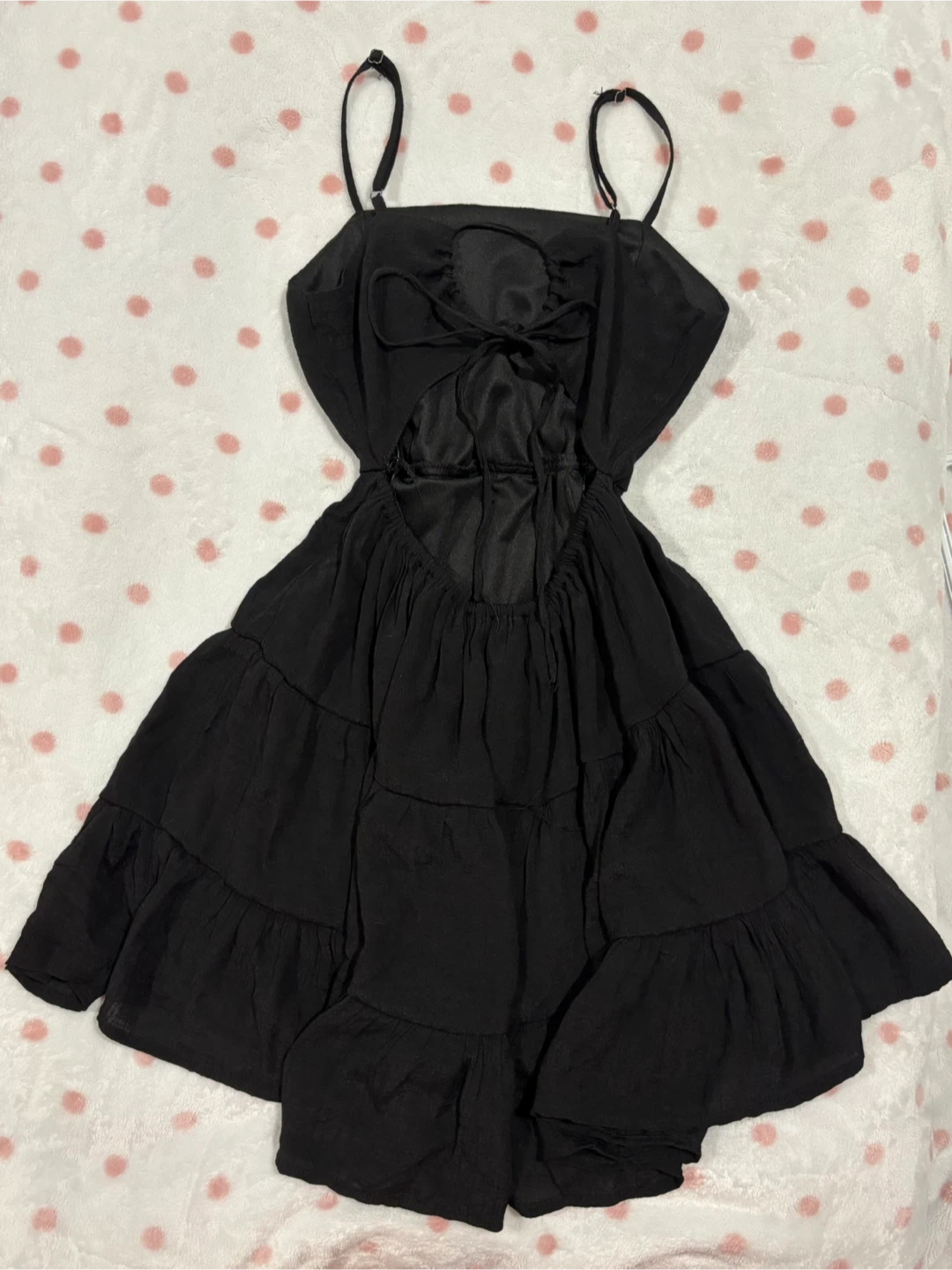 Black Tiered Mini Dress XS - photo 2