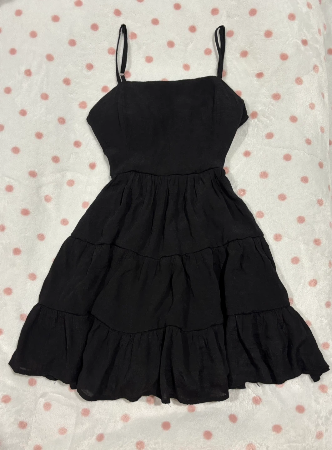 Black Tiered Mini Dress XS