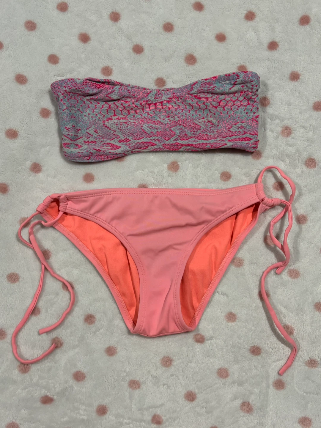 Pink and Grey Bikini Set