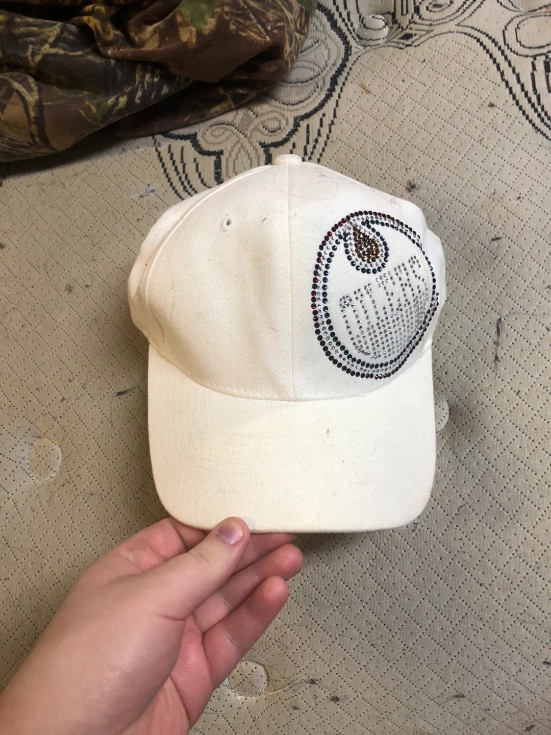 Cream Edmonton Oilers Baseball Cap
