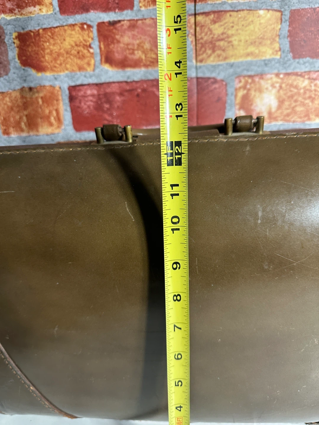 Vintage Leather Briefcase - Brown - photo 4
