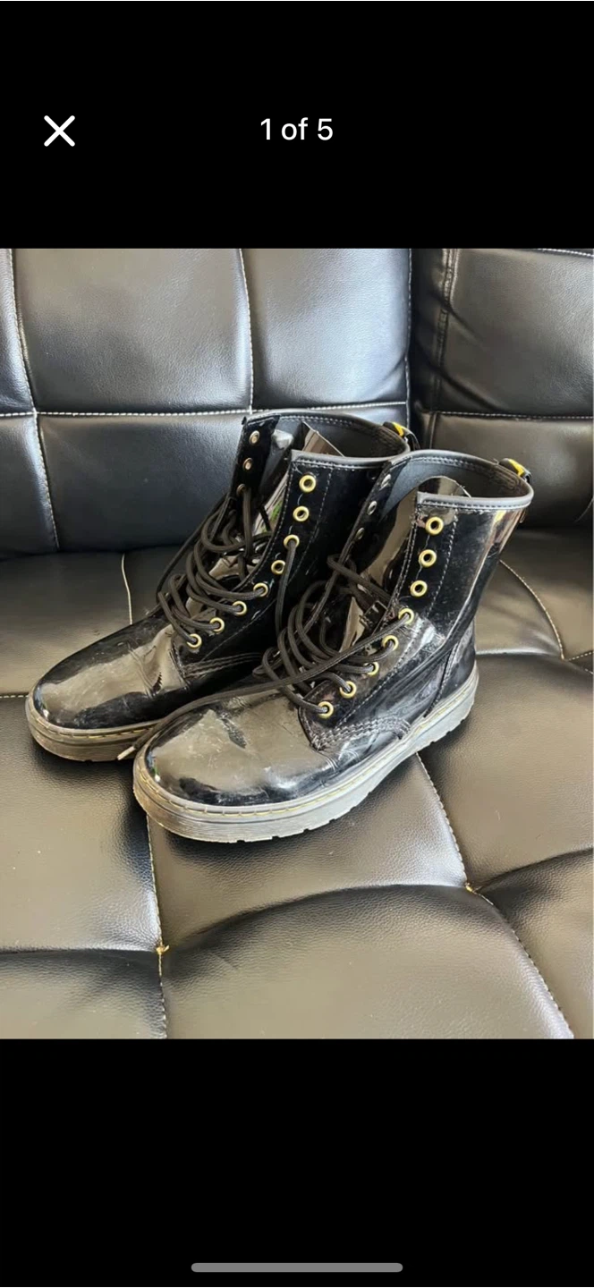 Dr. Martens Black Patent Leather Boots