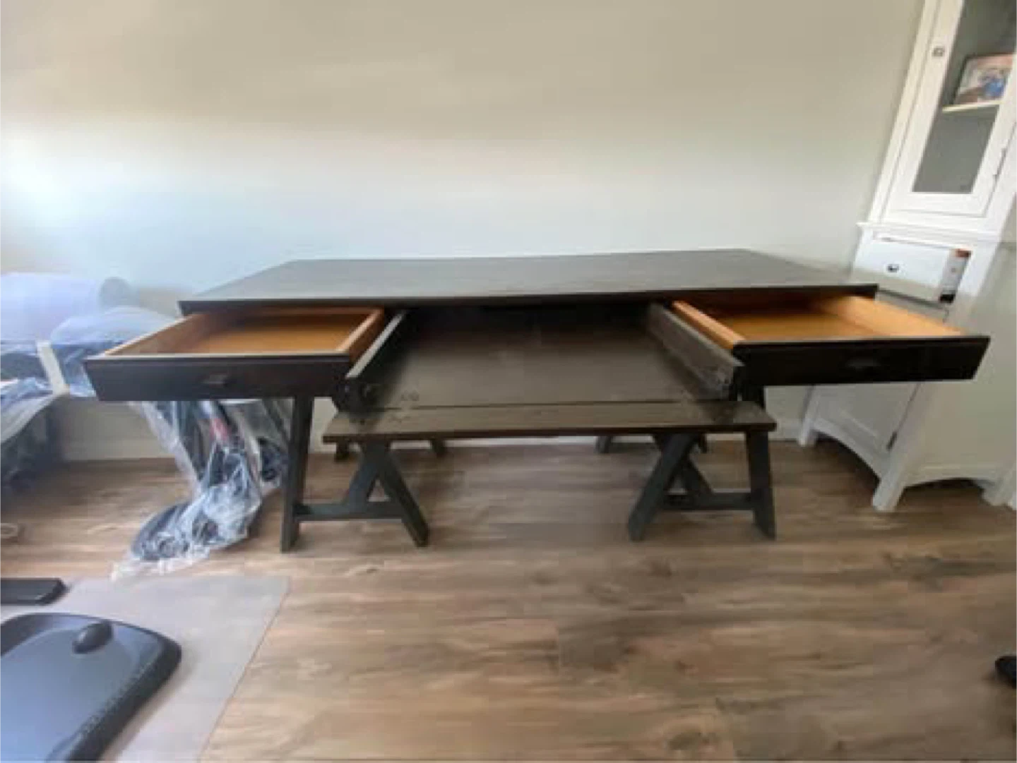 Pennsylvania House Dark Wood Desk with Drawers - photo 4
