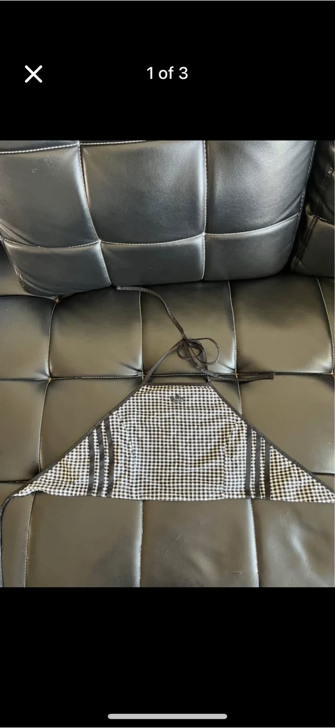 Adidas Black White Gingham top