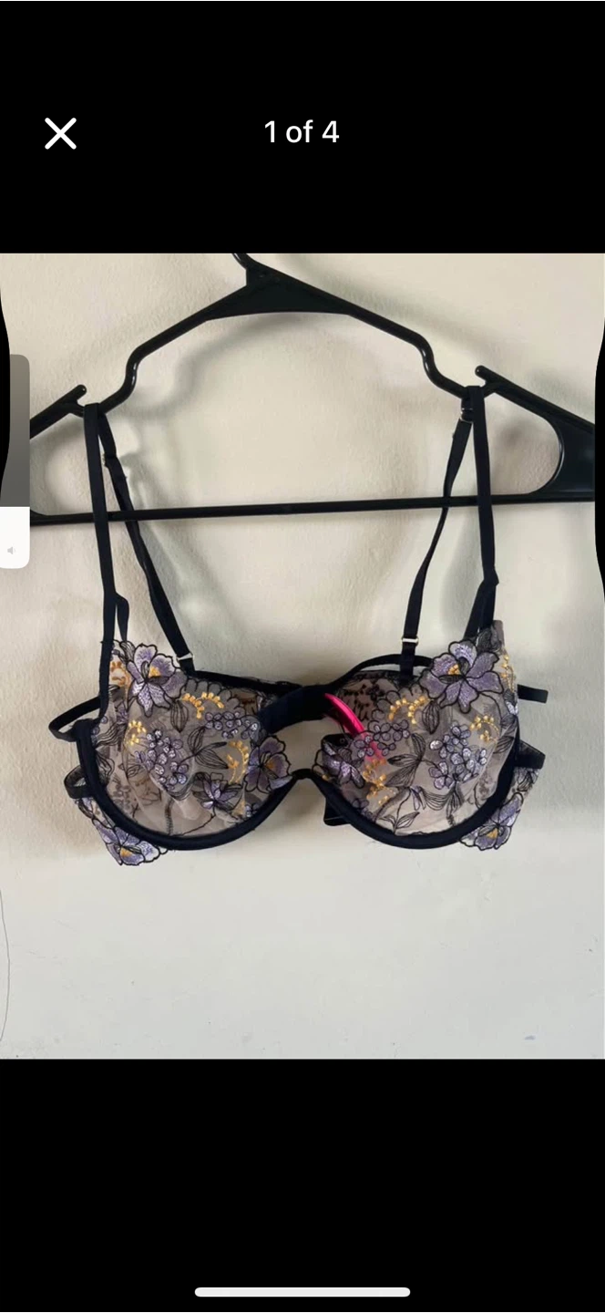 La Senza Embroidered Mesh Bra S/P